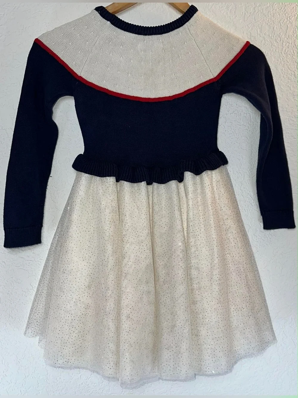 Nyc Ballet By Gymboree Girls Embroidered Nutcracker Sweater Tutu Dress